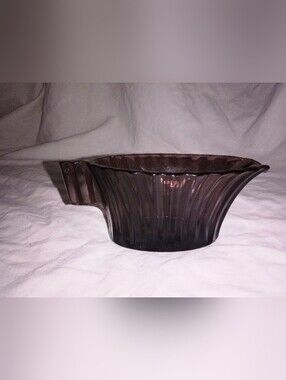 Vintage Hazel Atlas Purple Amethyst Ribbed Creamer